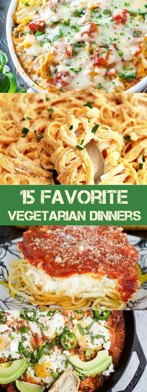 See more ideas about recipes, vegetarian, healthy recipes. 15 Favorite Vegetarian Dinners | Vegetarian dinners, Vegetarian recipes, Lacto ovo vegetarian recipe