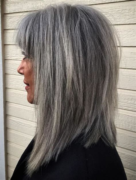 Gorgeous Gray Hair Styles Grey Hair With Bangs Long Gray Hair