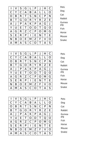Spanish Word Searches Ks3 Teaching Resources