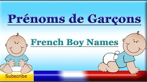 You'll love these 122 french baby names for a unique first or middle name for your bébé garçon—baby boy. French Lesson 17 - French Boy Names - YouTube