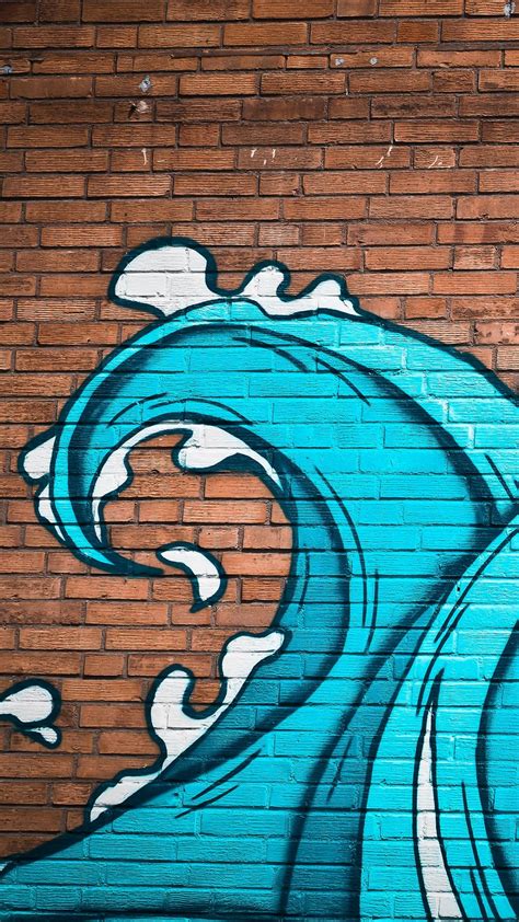 Ocean Waves Street Art Wallpaper Mobile And Desktop Background