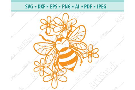 Bee SVG Queen Bee Svg Bee Logo Honeycomb Png Dxf Eps