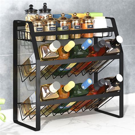Nk Spice Rack Adjustable 3 Tier Organizer For Counter Cabinet Pantry