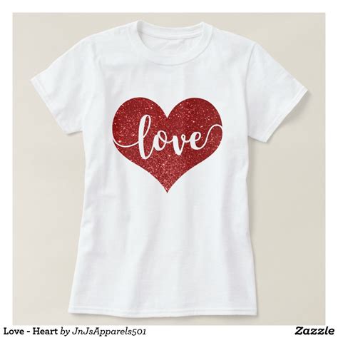 Love Heart T Shirt Zazzle Valentine Shirts Vinyl Kids Valentines
