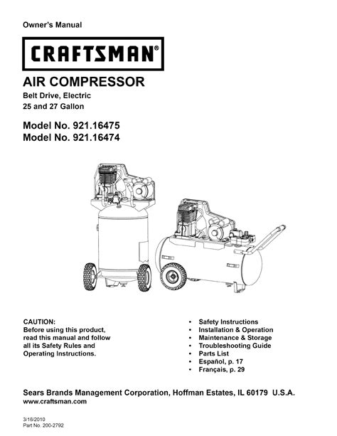 We did not find results for: Craftsman Air Compressor 921.16474 User Guide | ManualsOnline.com