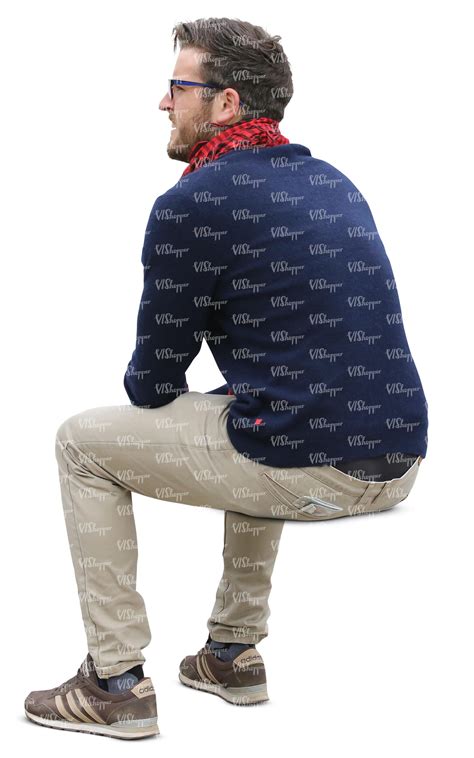 Man Sitting Seen From Back Angle Vishopper
