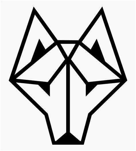 A Black And White Fox S Head Is Shown In The Shape Of An Origami