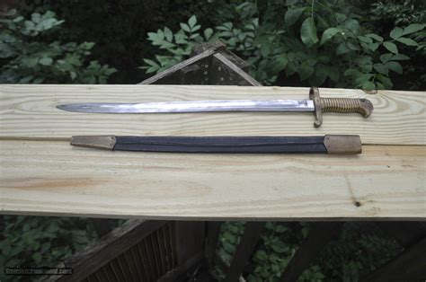 Original Civil War Saber Bayonet With Scabbard