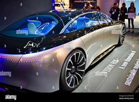 All Electric Mercedes Benz Vision Eqs Vehicle On Display At Ces Worlds