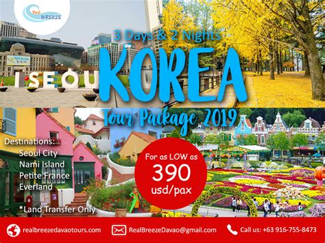 4d3n Korea Package 2019 Realbreeze Davao Tour Packages