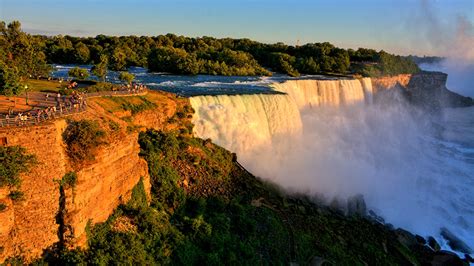Foto New York Verenigde Staten Niagara Falls Natuur 1366x768
