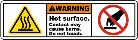 Hot Surface Do Not Touch Label Get 10 Off Now