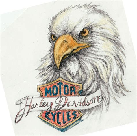 Harley Eagle Tattoo Art By Kittencaboodles On Deviantart