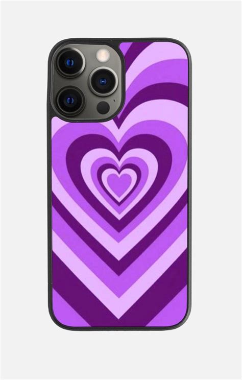 Purple Heart Phone Case Iphone Case Etsy