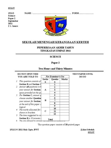 Contoh Soalan Peperiksaan Pertengahan Tahun Matematik Tingkatan 4  Riset