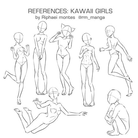 Kawaii Drawing Poses Drawing Reference Poses Art Reference Poses
