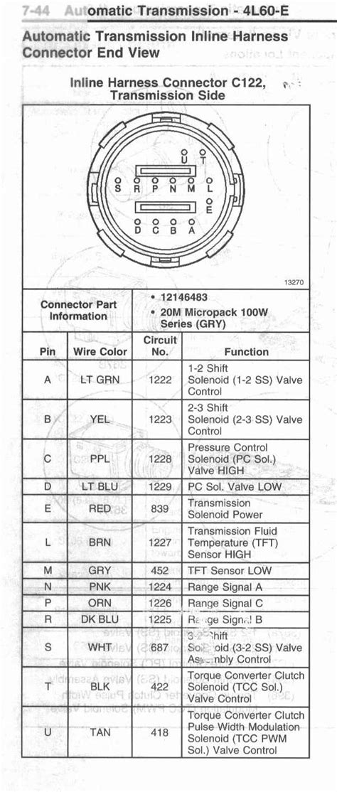 4l60e Transmission Wiring Connector Diagram