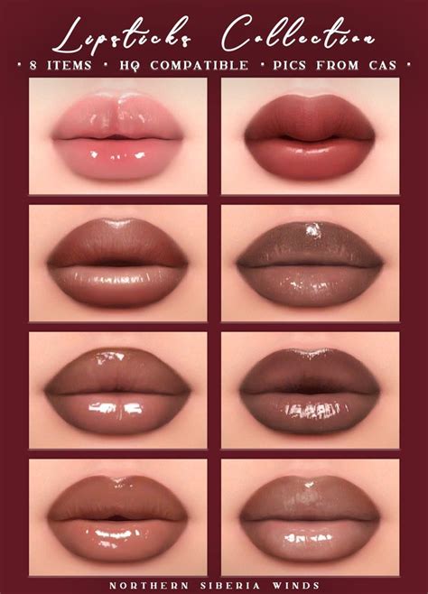Lipsticks Collection By Northernsiberiawinds For The Sims 4 Sims 4 Cc