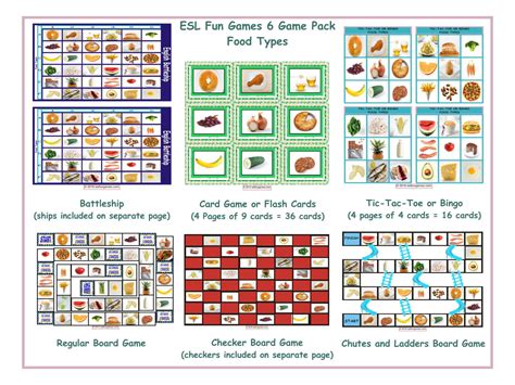 You can play many different types of solitaire card games online and each one demands that you play in a slightly (even if it's very subtle) different way. Food Types 6 Board Game Bundle | Teaching Resources
