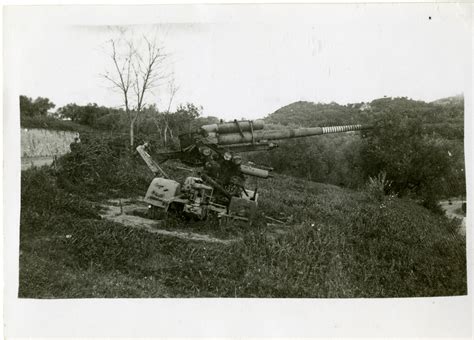 A German 88mm Gun On A Hillside The Digital Collections Of The