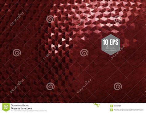 3d Abstract Vector Background On Red Reflection Glass Materia Stock