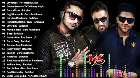 Non Stop Yo Yo Honey Singh Vs Badshah Vs Guru Randhawa Songs Latest Bollywood Songs Indian