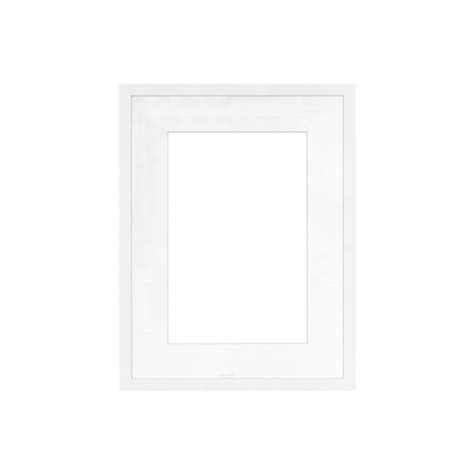 Framatic Modern White 18x24 Frame W 12x18 Mat