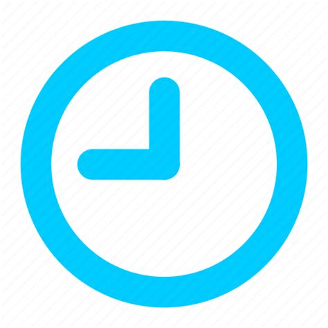 Blue Clock Hour Realtime Time Timer Watch Icon Download On