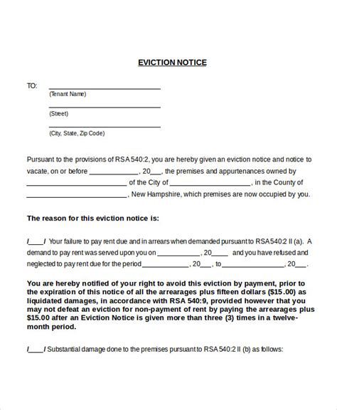 Free 10 Eviction Notice Samples Templates In Pdf Google Docs Ms 24