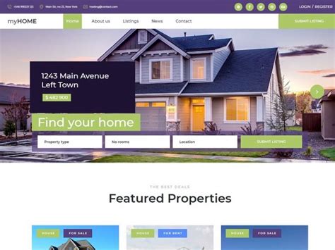 Best Free Real Estate Html Website Templates