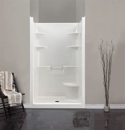 Melrose 4 1 Piece Acrylic Shower Stall With Seat One Piece Shower