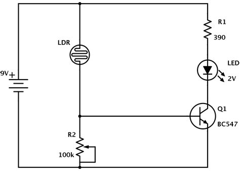 There is also yellow handler for wire to adjust its location. LDR Circuit Diagram