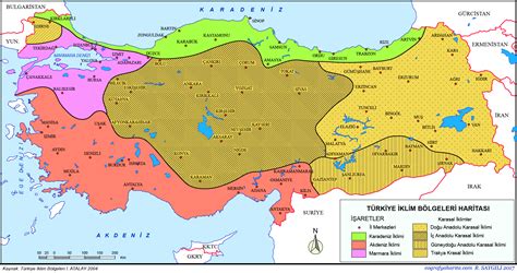 Türkiye İklim Bölgeleri Haritası: Türkiye'de Bölgeleri Nerelerdir ...