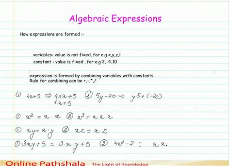 How To Form An Algebraic Expression Cbse Maths Youtube