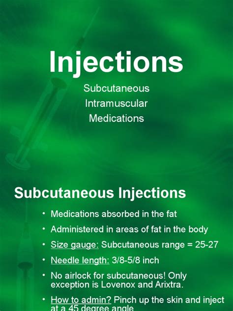 Proper Techniques For Administering Subcutaneous And Intramuscular