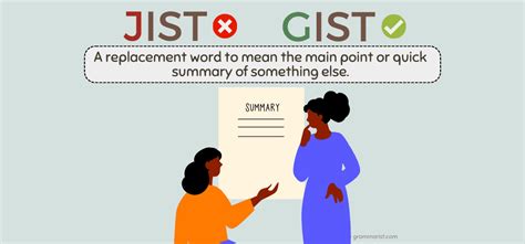 Gist Or Jist Difference And Meaning