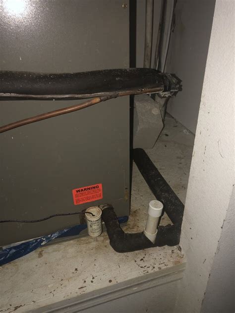 Ac Unit Is Not Draining Properly The Drain Line Is A Very Slight Angle