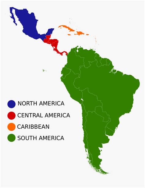 caribbean region map showing us and cuba latin america central america region map hd png