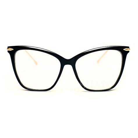 oversized big miss fearless cat eye gold metal arm women eyeglasses shadz ebay