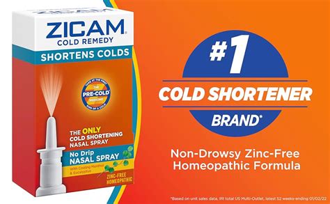 Zicam Cold Remedy No Drip Nasal Spray With Cooling Menthol And Eucalyptus Homeopathic