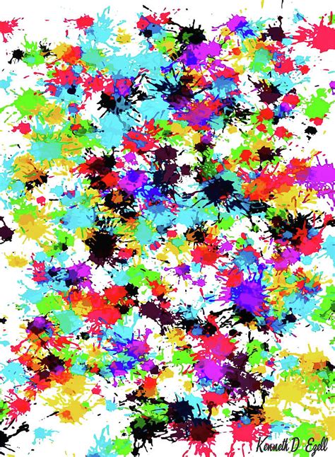 Rainbow Spatter Digital Art By Kenneth Ezell Fine Art America