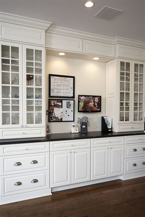 Our kitchen & dining room furniture category offers a great selection of china cabinets and more. White Kitchen Built-In China Cabinet and TV - Michael ...