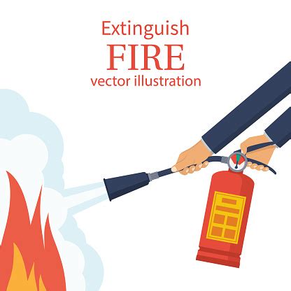Portable fire extinguishers are required in a variety of occupancies. Extinguish Fire Fireman Hold In Hand Fire Extinguisher ...