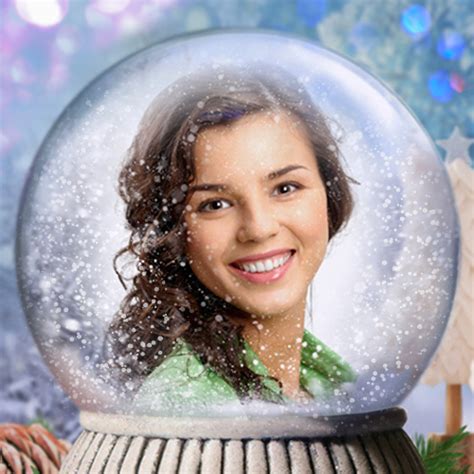 Snow Globe Photo Effect Personalized Christmas Photo Card