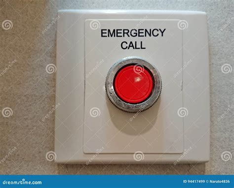 Emergency Button Stock Image Image Of Protection Plastic 94417499