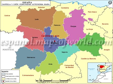 Mapa Castilla Y Leon Mapa De Castilla Y Leon España
