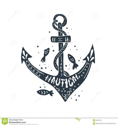 Nautical Lettering Design Stock Vector Illustration Of Creative 96370013