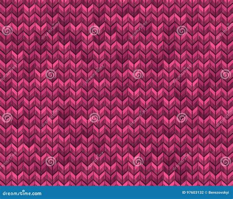 Light And Dark Pink Knit Seamless Pattern Eps 10 Vector Stock Vector