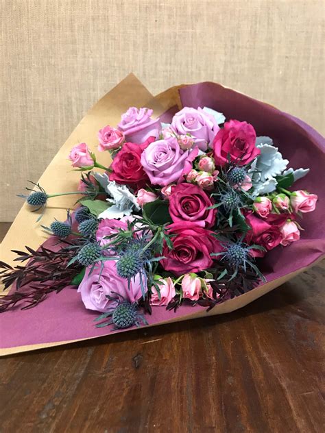Mixed Pink Rose Bouquet Frances Dunn Florist