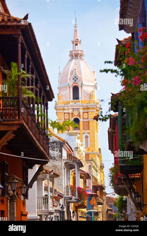 The Cathedral Of Cartagena Old Town Cartagena Colombia Stock Photo